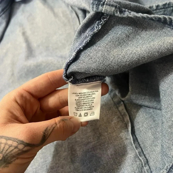 Vintage Shirt Women 3XL‎ Denim Christmas 
 Jean Embroidered Snowman holiday - Picture 8 of 12